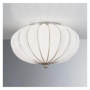 SIRU - Stropní svítidlo GIOVE 2xE14/40W/230V pr. 29 cm chrom/bílá benátské sklo