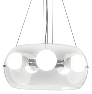 AUDI-10 SP5 závěsné svítidlo 5x E27 LED 8W 950lm 3000K 48,5cm IP20, transparentní sklo