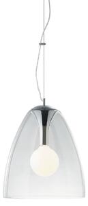 AUDI-20 SP1 závěsné svítidlo 1x E27 LED 8W 900lm 3000K 35cm IP20, transparentní sklo