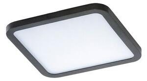 Slim vestavné koupelnové svítidlo LED 12W 1000lm 3000K 14,5cm hranaté IP44, černé