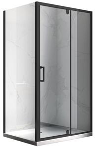 BPS-koupelny Obdélníkový sprchový kout ZES KZ06B BL 100x80 černá/transparent - bez vaničky