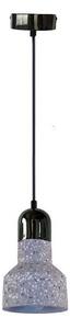 Lustr na lanku TERRAZZO 1xE27/60W/230V pr. 12 cm šedá
