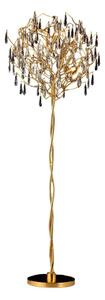 Křišťálová stojací lampa 5xG9/40W/230V zlatá