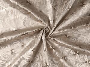 Biante Sametový povlak na polštář Isabela IBL-010 Rose Gold trojúhelníky na krémovém 45 x 45 cm
