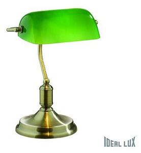 LAWYER TL1 stolní lampa 1x E27 60W bez zdroje IP20, starožitná mosaz / zelené sklo