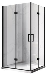 BPS-koupelny Obdélníkový sprchový kout ZES KZ12A BL 90x80 černá/transparent - bez vaničky