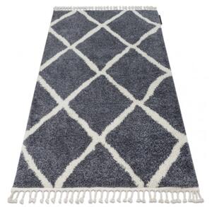 Koberec BERBER CROSS B5950 šedý / bílý Fredzle berber marokánský