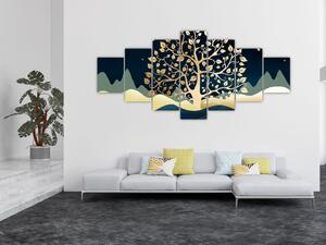 Obraz zlatého stromu (210x100 cm)