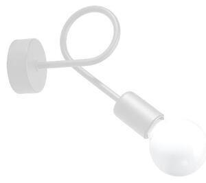 Sollux SL.1430 - Nástěnná lampa LOOP 1xE27/15W/230V bílá