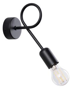 Sollux SL.1433 - Nástěnná lampa LOOP 1xE27/15W/230V černá