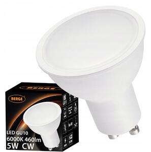 LED žárovka - GU10 - 5W - 460Lm - studená bílá BERGE