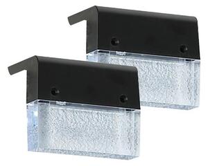 Immax 08501L - SADA 2x LED RGB Solární nástěnné svítidlo LED/1W/1,2V 3500K IP65