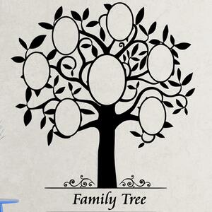 Živá Zeď Samolepka Strom rodiny Barva: černá
