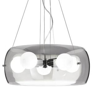 AUDI-10 SP5 závěsné svítidlo 5x E27 LED 8W 950lm 3000K 48,5cm IP20, kouřové sklo