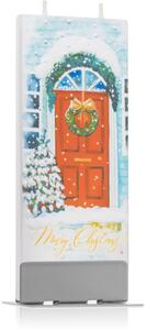 Flatyz Holiday Merry Christmas Red Door dekorativní svíčka 6x15 cm