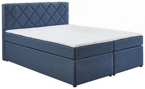POSTEL BOXSPRING, 160/200 cm, tmavě modrá Carryhome - Manželské postele, Online Only