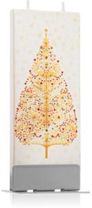 Flatyz Holiday Painted Golden Tree dekorativní svíčka 6x15 cm