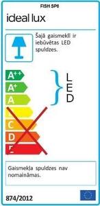FISH SP6 závěsné LED svítidlo 37W 2800lm 3000K 160cm IP20, černé