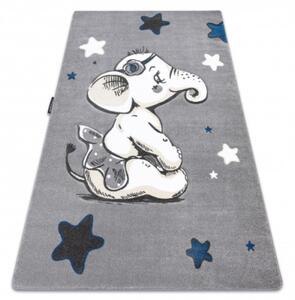Koberec PETIT ELEPHANT SLONÍK HVĚZDY šedý