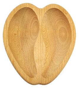 AMADEA Dřevná miska ve tvaru kopyta, masivní dřevo, 20x18x4,5 cm