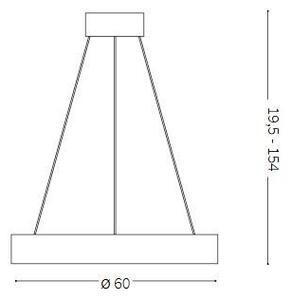 ORACLE SP1 závěsné LED svítidlo 28W 2600lm 3000K 50cm IP20, bílé