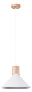 Sollux SL.1319 - Lustr na lanku JAGA 1xE27/15W/230V pr. 30 cm bílá