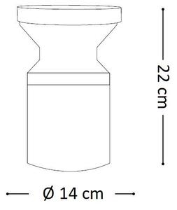 TORRE PT1 venkovní sloupkové svítidlo 1x E27 15W bez zdroje 22cm IP44, antracitové