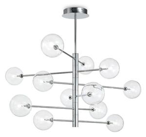 EQUINOXE SP12 závěsné svítidlo 12x G4 LED 2W 160lm 3000K 124cm IP20, chromové