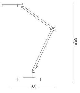 FUTURA stolní LED lampa 12,5W 1100lm 4000K 65,5cm IP20, hliníková