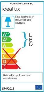 COVER AP nástěnné LED svítidlo 11W 1000lm 3000K 20cm hranaté IP20, černé