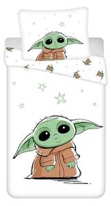 Jerry Fabrics Bavlněné povlečení Star Wars Baby Yoda, 140 x 200 cm, 70 x 90 cm