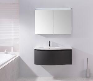Mirror cabinet Multy BS100 with interior mirroring, socket & LED light - width 100cm