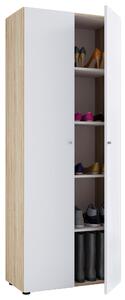 BOTNÍK, bílá, barvy dubu, 71/180/39 cm MID.YOU - Online Only šatny & botníky, Online Only