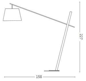 EMINENT PT1 stojací lampa 1x E27 60W bez zdroje 230cm IP20, bílá