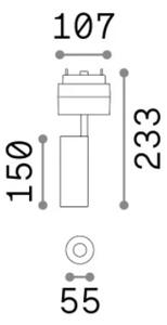 ARCA TRACK lištové svítidlo LED 14W 1550lm 3000K 36° CRI80 IP20, černé
