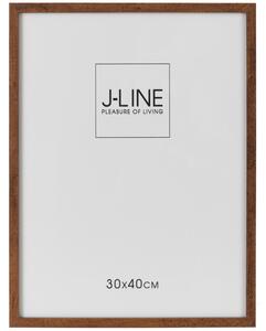Tmavě hnědý dřevěný fotorámeček J-line Grove 41,5 x 31,5 cm