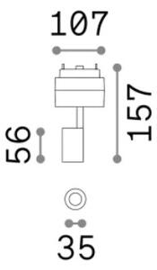 ARCA TRACK lištové svítidlo LED 5W 450lm 3000K 40° CRI80 IP20, černé