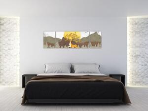 Obraz jelena (170x50 cm)