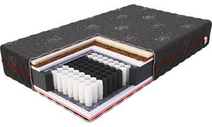 Taštičková matrace BLACK JACQUARD 80x200 cm s kokosem a latexem 22 cm