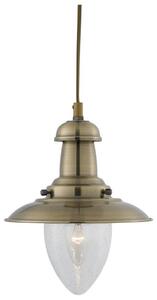 Searchlight 5787AB - Lustr na lanku FISHERMAN 1xE27/60W/230V mosaz