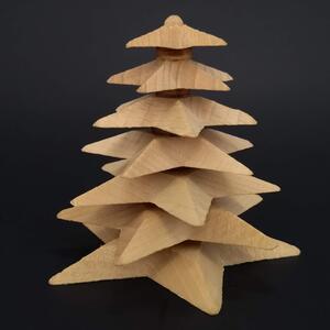 AMADEA Dřevěný 3D strom skládaný z masivního dřeva 8 cm