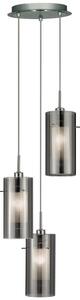Searchlight 2300-3SM - Lustr na lanku DUO 3xE14/60W/230V antracit