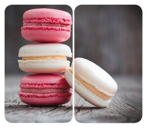 Sada 2 skleněných krytů na sporák Wenko Macarons, 52 x 30 cm
