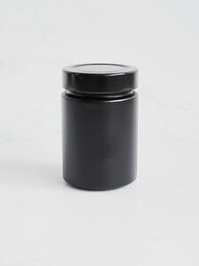 Kořenka skleněná černá TOM 192 ml s černým víčkem Twist Off Deep 58 mm