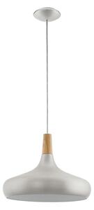 Eglo 901182-Lustr na lanku SABINAR 1xE27/40W/230V pr.40cm stříbrná
