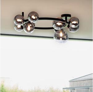 Ideal Lux - LED Přisazený lustr PERLAGE 10xG9/3W/230V pr. 70 cm černá/kouřová