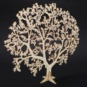AMADEA Dřevěný 3D strom, přírodní, 46 cm
