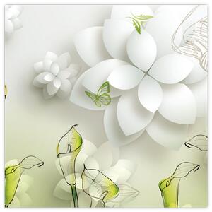 Obraz s květy (30x30 cm)