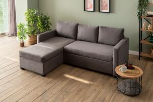 Rohová sedačka Kadina (šedá) (L). Akce -25%