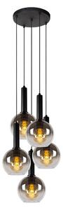 Lucide 45402/15/30 - Lustr na lanku MARIUS 5xE27/40W/230V černá